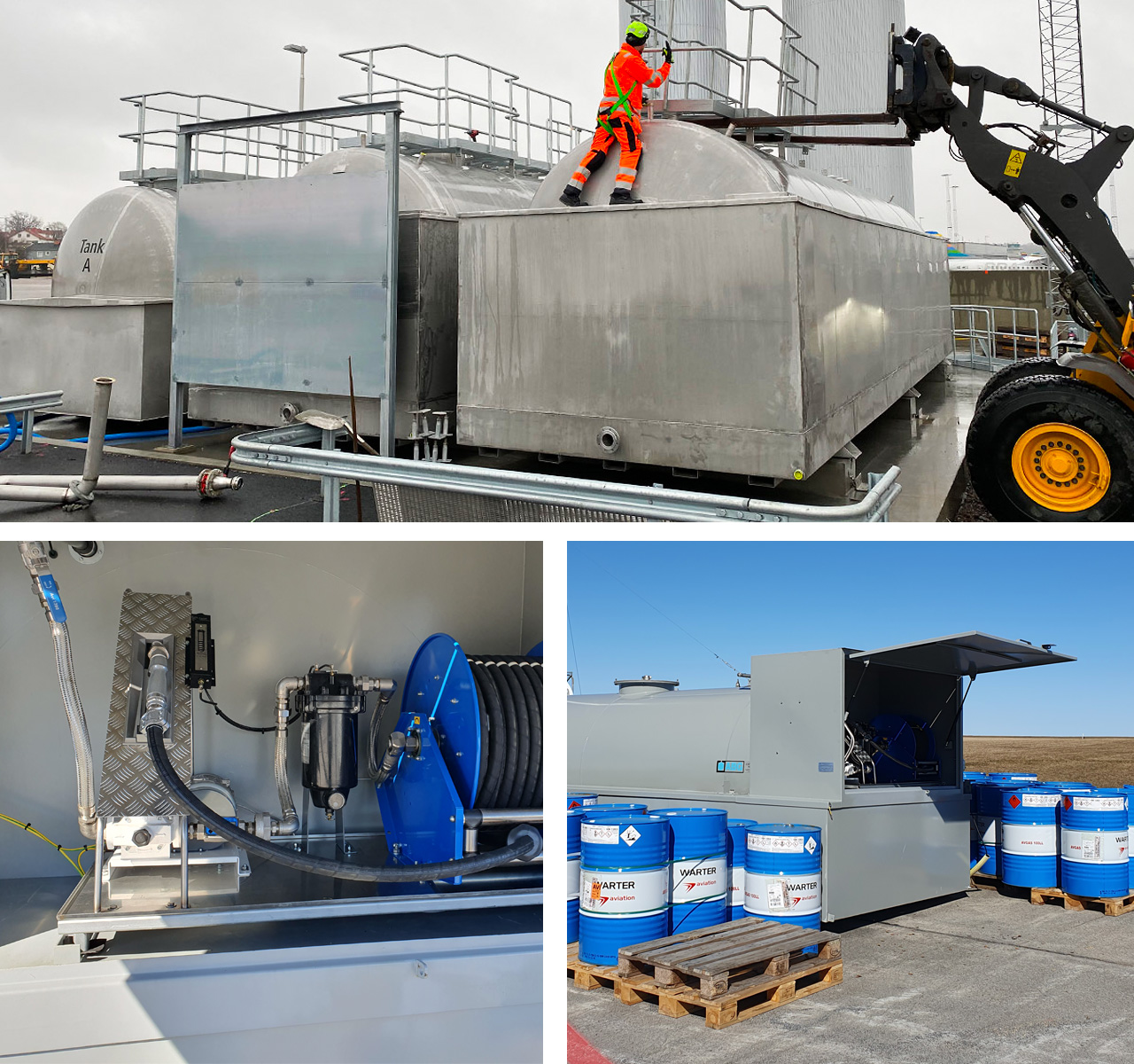 Containertank ADR med plats för 208 L fat